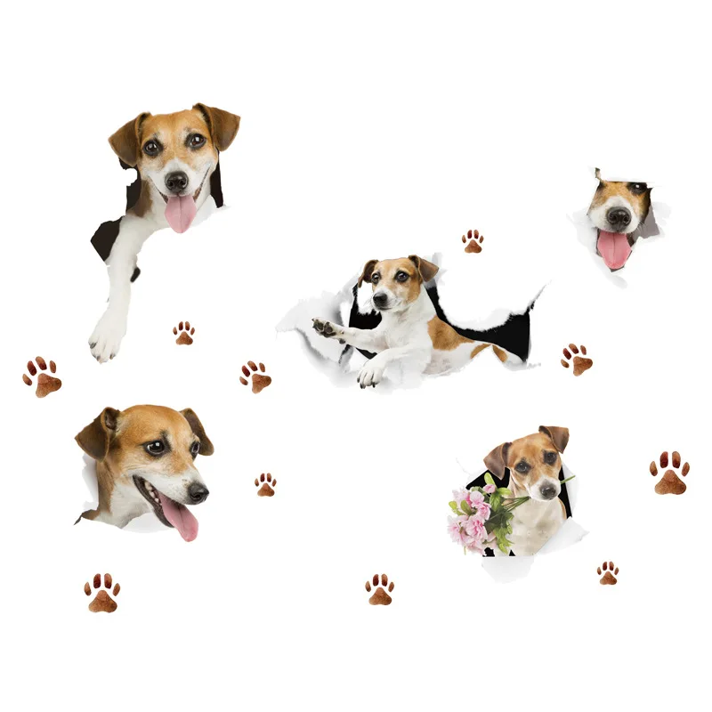 

3D Wall Stickers Dog Children's Room Stickers Creative Decorative Wall Stickers Home Decoration Stickers Wall Decor