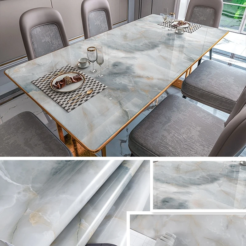 

Marble Self-adhesive Wallpaper Desktop Kitchen Cabinet Furniture Refurbishment Stickers Corridor TV wall decoration