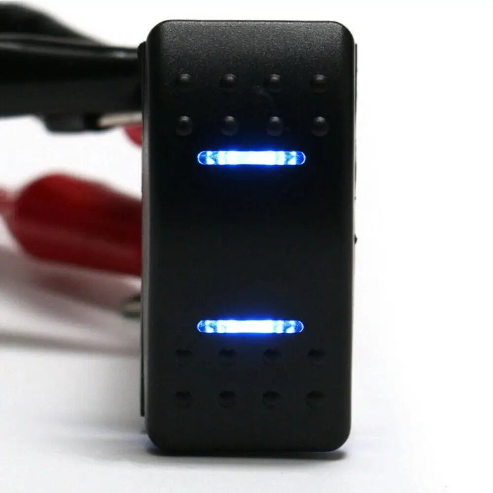 

Universal 12V 24V Car Boat Caravan Rocker Switches Waterproof Blue Led Rocker Switch 7 Pin ON OFF ON DPDT 3 WAY Drop Ship
