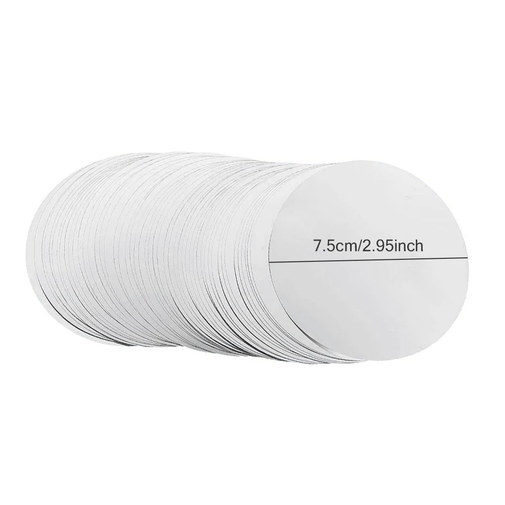 

50 PCS Aluminum Foil Wine Pourer Drop Stop Drip-Free Wine Pour Disk Foldable Bottles Aid Spout For Party Bar Silver 3 Inch