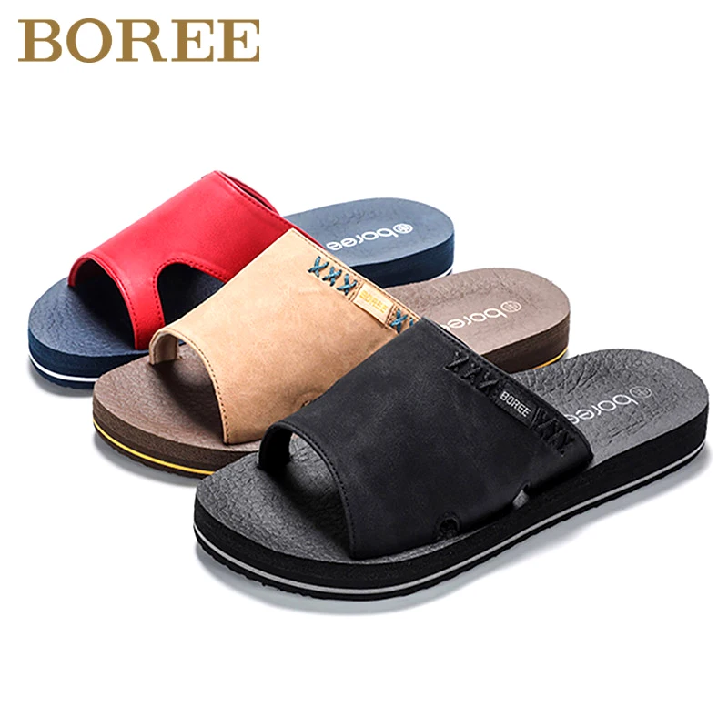 Повседневная мужская обувь Boree амортизирующие мягкие мужские шлепанцы