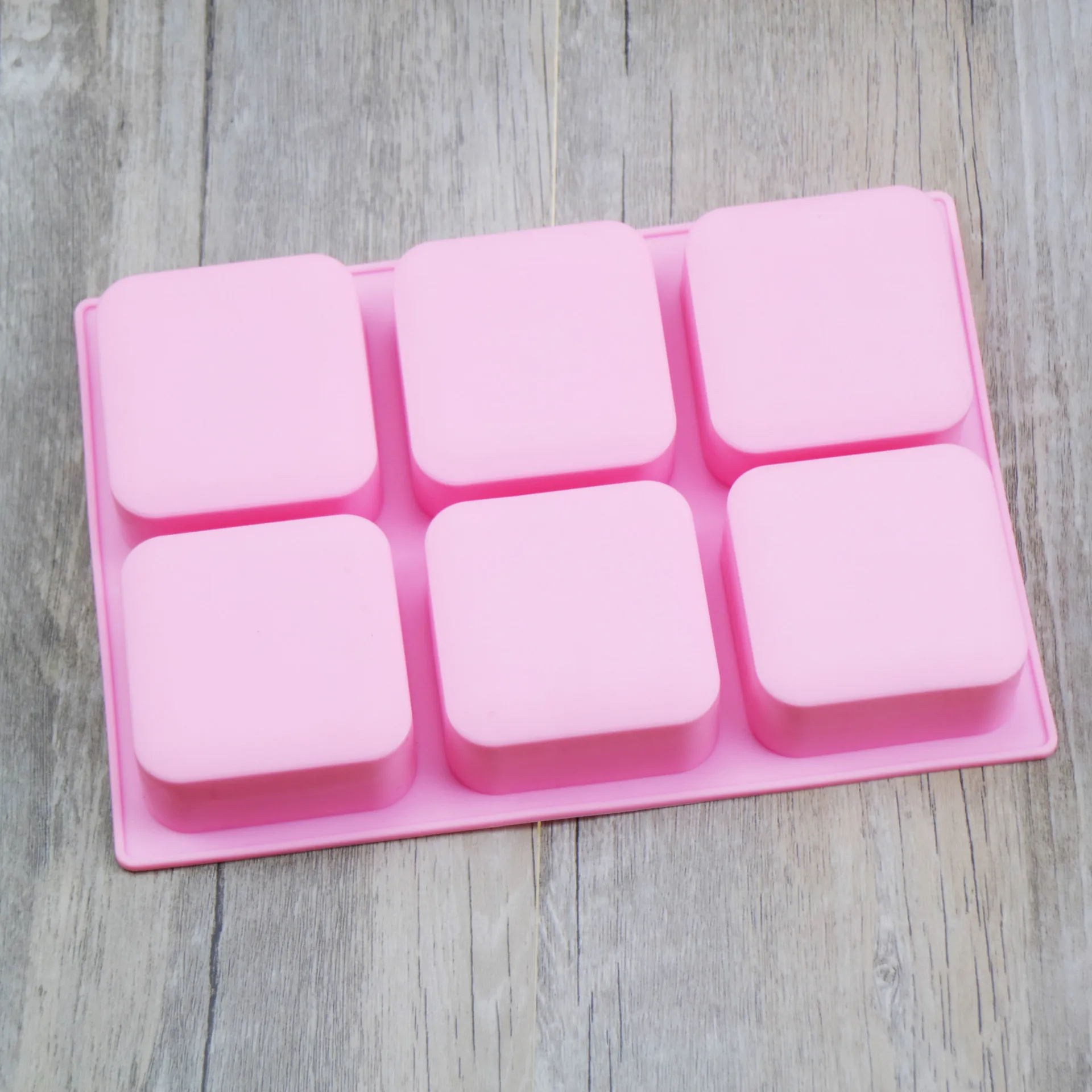 Силиконовые 6 даже куб филе торта квадратный мыло ручной работы форма для желе
