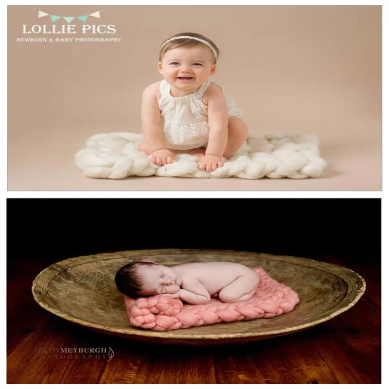 Массивное трикотажное одеяло с большой пряжей плотное детское изображением