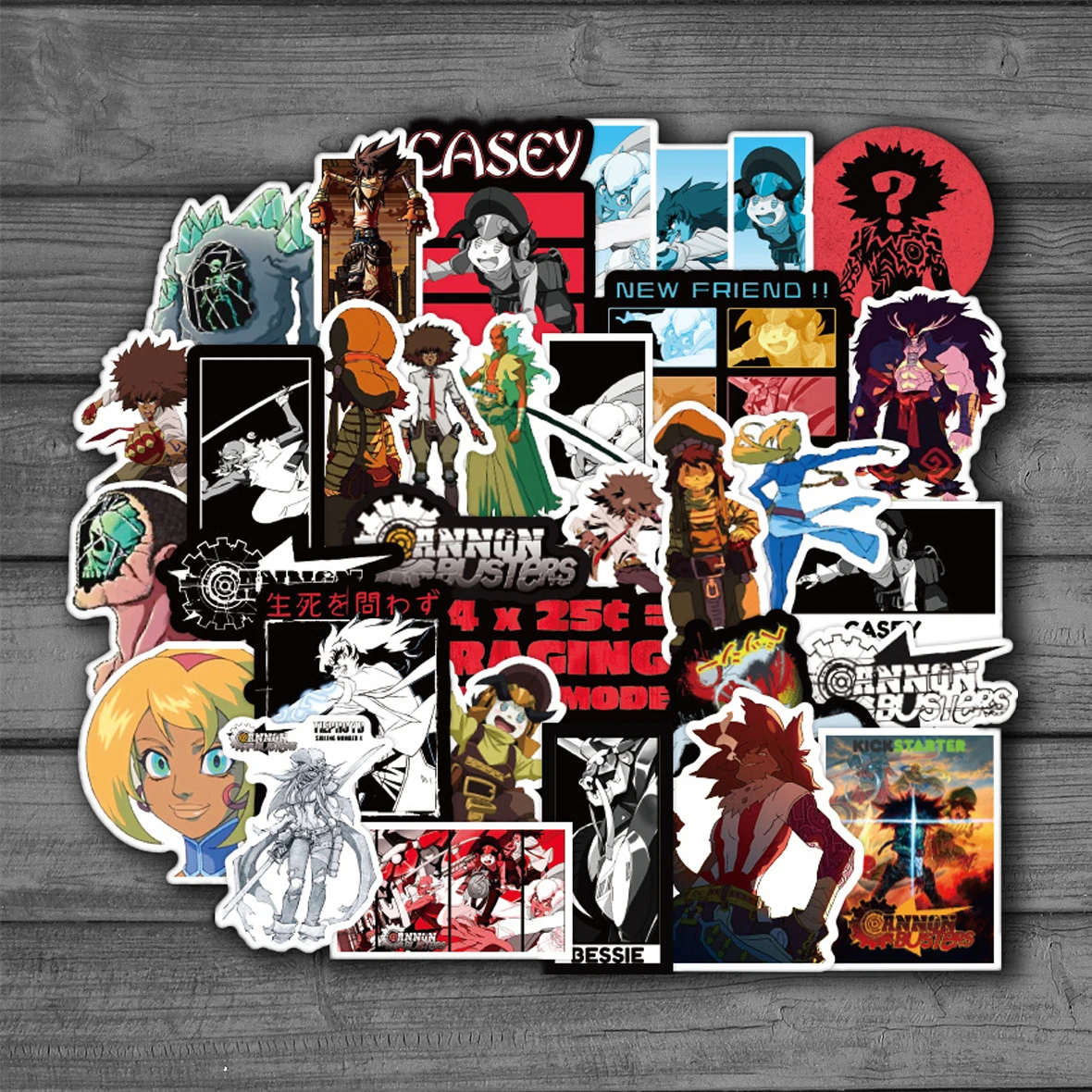 

50pcs Skateboard Cannon Busters Stickers For Luggage Car Guaitar Skateboard Phone Laptop Bicycle Stickers