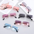Солнцезащитные очки без оправы для мужчин и женщин, небольшие прямоугольные альпинизма, UV400, для путешествий, 2022