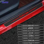 4 шт. автомобильные наклейки из углеродного волокна для Renault Dacia Clio ZOE Duster Megane Logan KADJAR Scenic Sandero