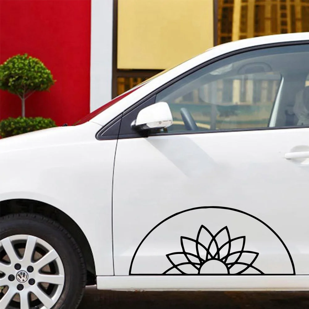 Модная Автомобильная наклейка с лотосом художественные автомобильные наклейки