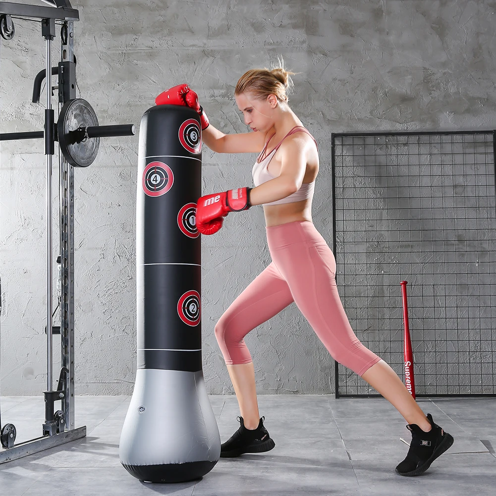Inflatables Boxing Punching Bag Mma Training Taekwondo Kids Venting Hit Stand Weight Fitnes Equipment | Спорт и развлечения
