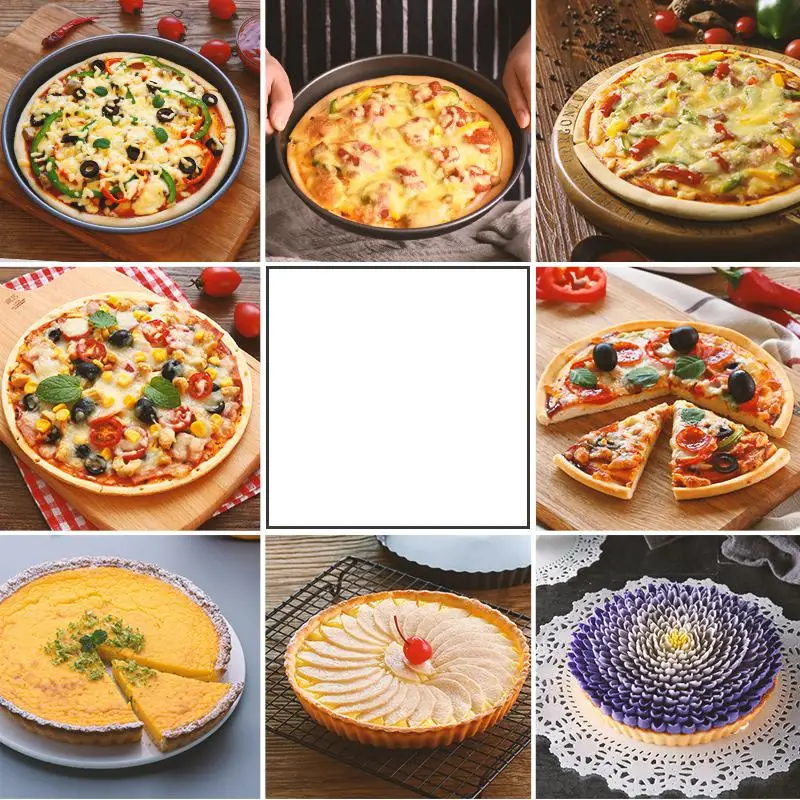 Антипригарный пицца лоток плесень 6/8/9/10 дюймов подносы для пиццы выпечки набор