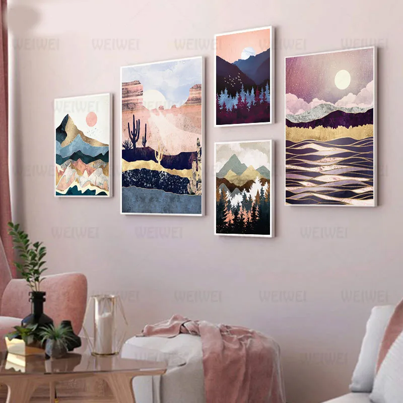 

Mountain Forest 5D Diamond Painting Abstract Landscape Embroidery Wall Art Poster Cross Stitch Kit Mosaic Home Decoration Weiwei