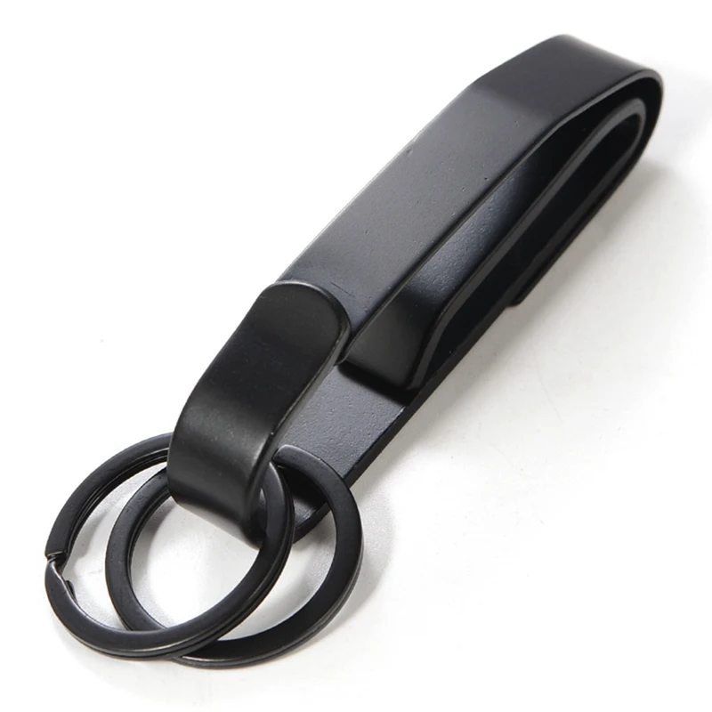 

New Outdoor EDC Tool Anti-lost Stainless Steel Detachable Keychain Waist Belt Clip Buckle Hanging Extreme Duty Key Ring Holder