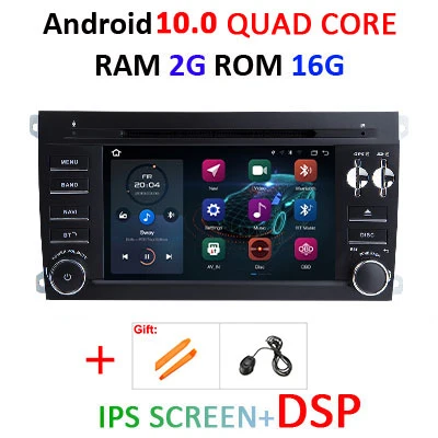 Ips DSP 4G 64G 8 Core 2 Din Android 10 Автомобильный мультимедийный dvd-плеер gps навигация для Porsche Cayenne S GTS 2003-2010 Автомагнитола FM - Цвет: 2G 16G IPS DSP