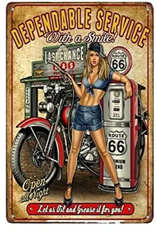 

Gas Station Decor 12x8 Inch Wall Decor Metal Tin Signs Kitchen Garage Bar