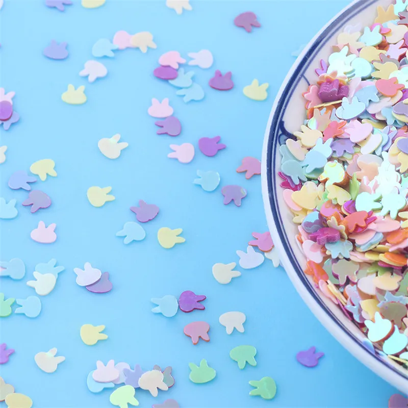 10 г рассыпчатые пайетки с кроличьей головой для поделок 4 мм блестящее конфетти