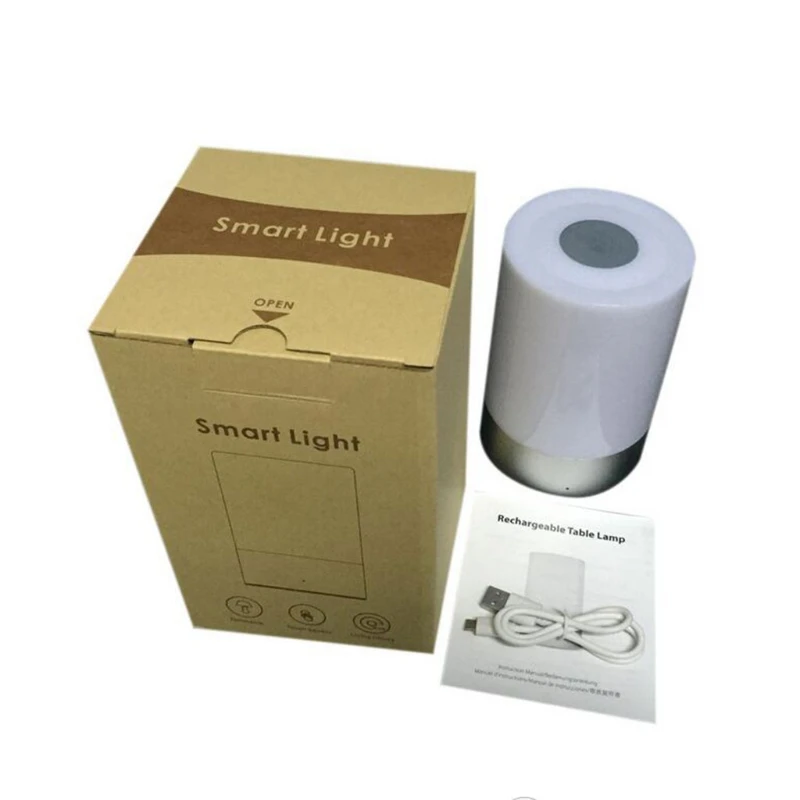 

Touch Sensor Bedside Lamp + Adjustable Warm White Light And Color Changing RGB, Suitable For Bedroom Creative Smart Home