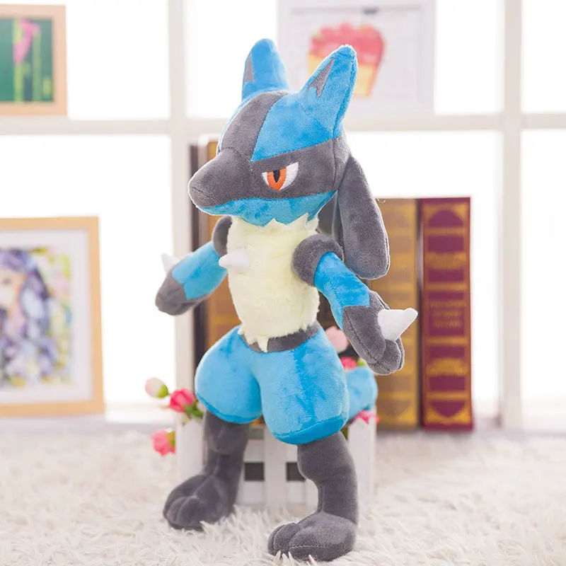 30cm Lucario Пикачу плюшевая игрушка Jigglypuff Squirtle Mewtwo Charmander Gengar Psyduck Magikarp игрушки фильм Аниме Кукла Детская подарки на день рождения Sof - Цвет: 30cm Lucario