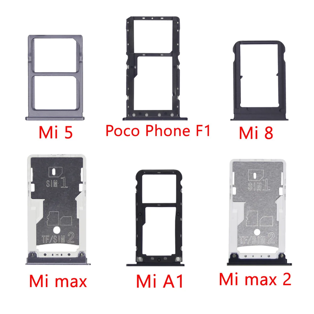 Лоток для Micro SD Sim карт гнездо адаптер разъем считыватель XiaoMi 5 8 A1 Poco Phone F1 Max 1 2