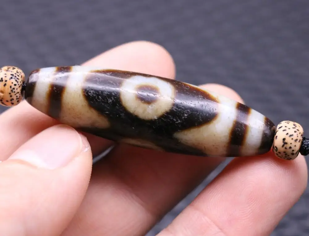 Коллекционная энергия Тибетский Старый Агат 3 глаз тигровый зуб бусины дзи