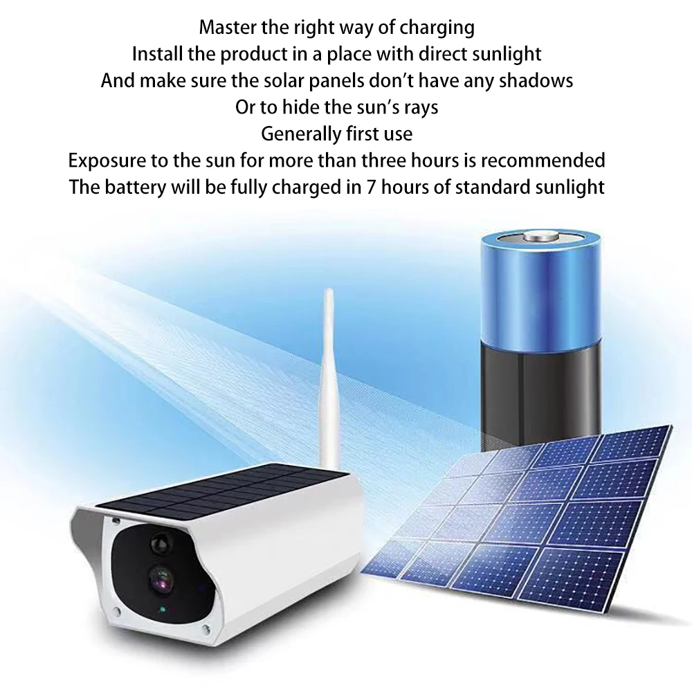 

IP-камера на солнечной батарее, 1080P, Wi-Fi, с ночным видением