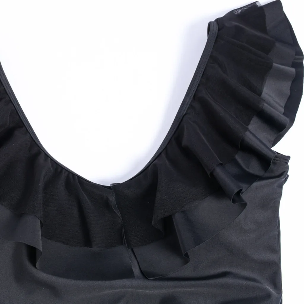 Женское бикини с оборками для беременных однотонная пляжная одежда купальный