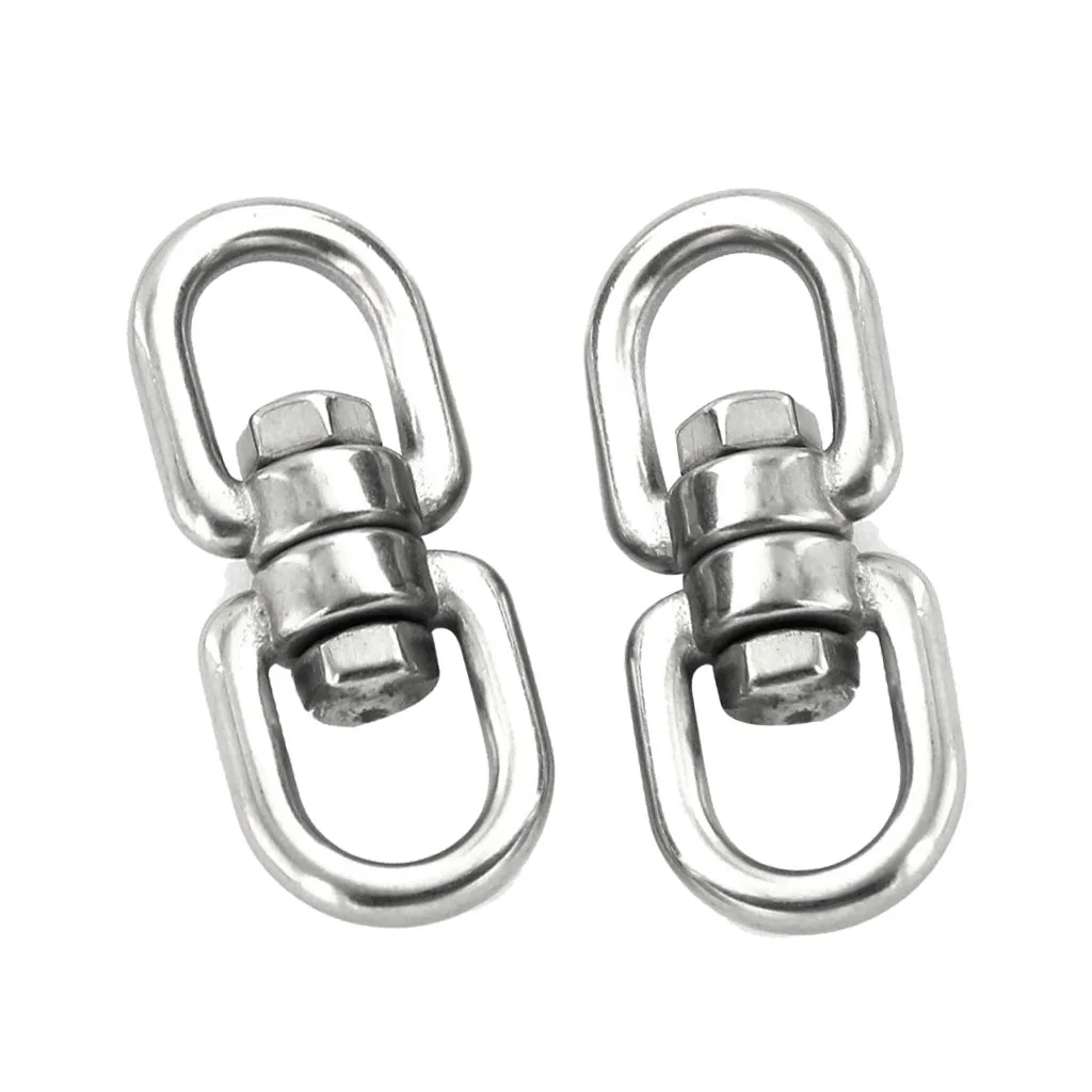 2x Steel Rotation Quick Release Buckle Carabiner For Outdoor Climbing Hiking