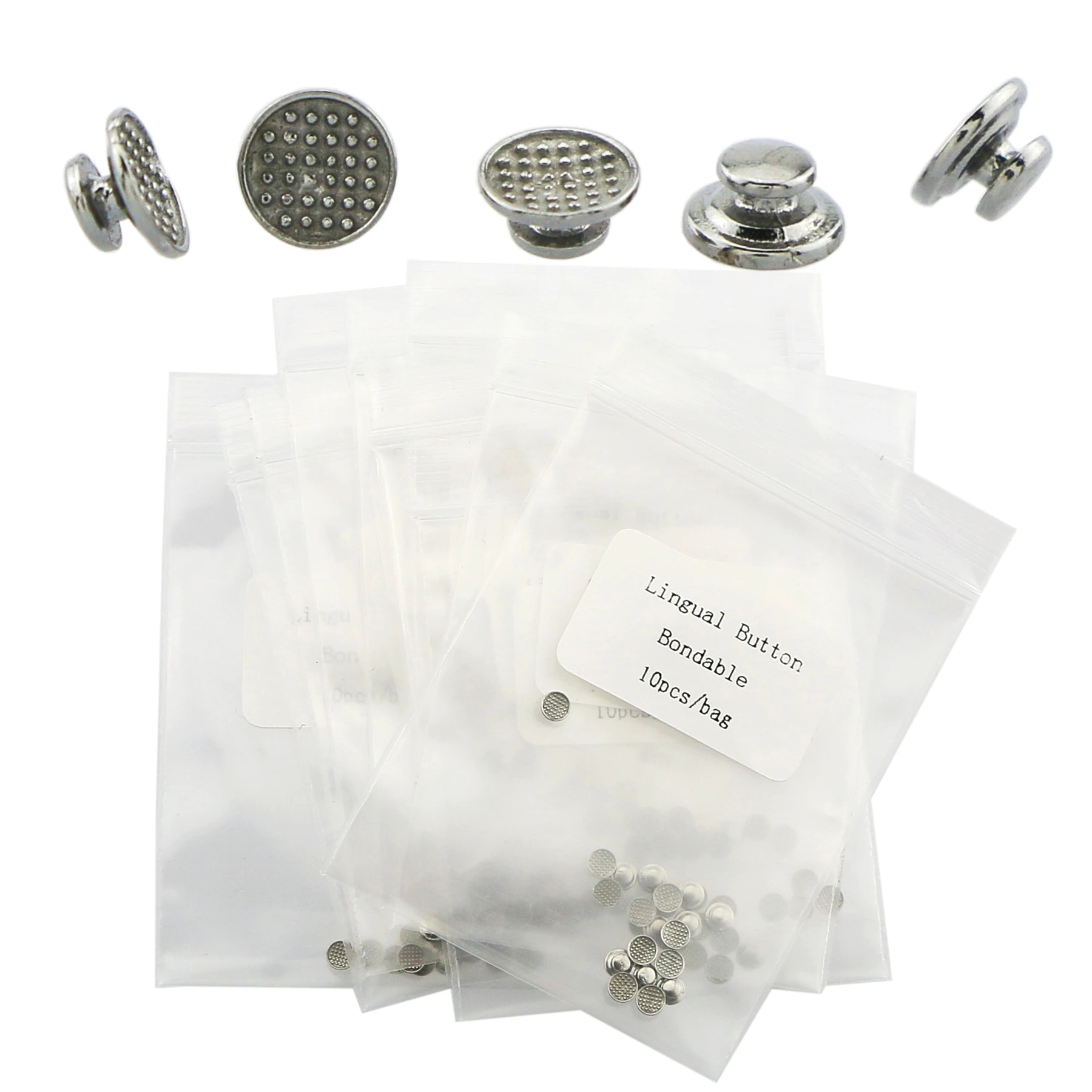 

Dental Orthodontic Lingual Buttons Bondable Round Base 100 Pcs
