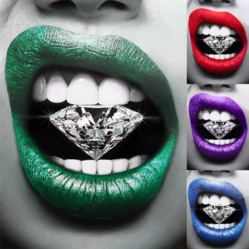 

Diamosaic 5D Diamond Painting Full Round Square Drill Embroidery Picture Lip Mosaic Art Accessories Cross Stitch Kits Home Decor