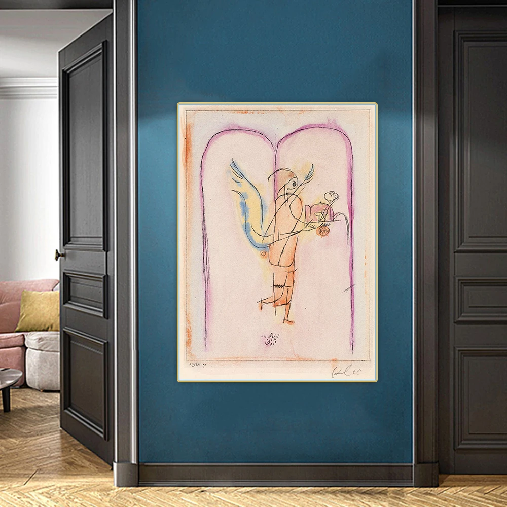 Paul Klee 》 A Genius обслуживает небольшой завтрак Абстрактная Картина на холсте