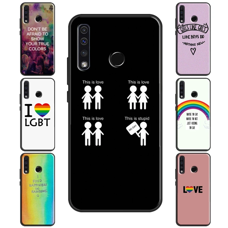 Радужный чехол для геев лесбиянок ЛГБТ Huawei Honor 50 20 10 9 Lite 7A Pro 7C 8A 8S 8X 9X Nova 5T Y6 Y7 Y9 2019 |