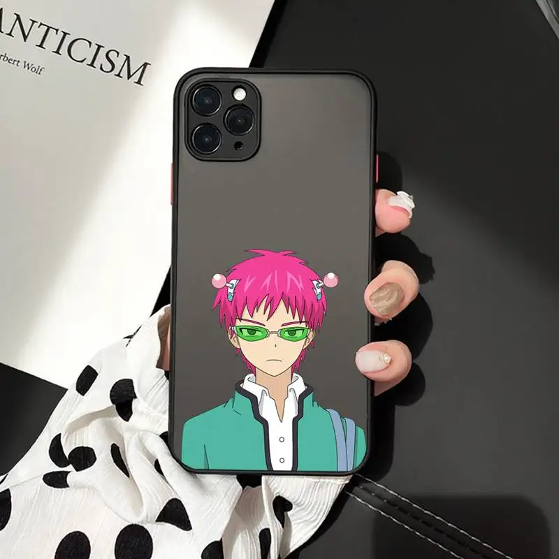 

Saiki Kusuo Phone Case For iphone 12 11 7 8 plus mini x xs xr pro max matte transparent cover