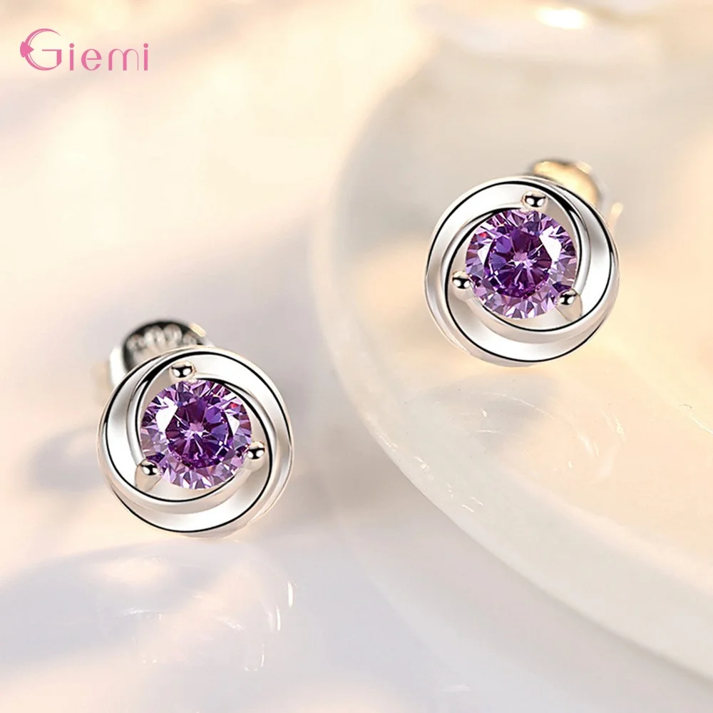 New Arrival 925 Sterling Silver Stud Earrings Austrian Crystal Lovers' Best Gift For Party Anniversary Drop Shipping Wholesale |