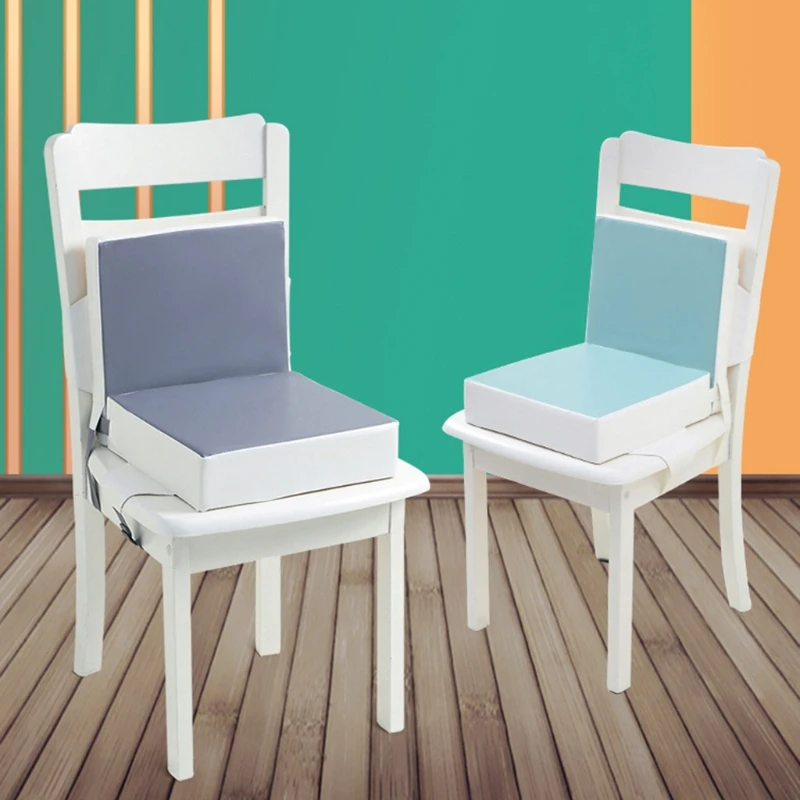 

2 Pcs/Set Baby High Chair Booster Children Increased Seat Pad Waterproof PU Leather Dining Chair Cushion