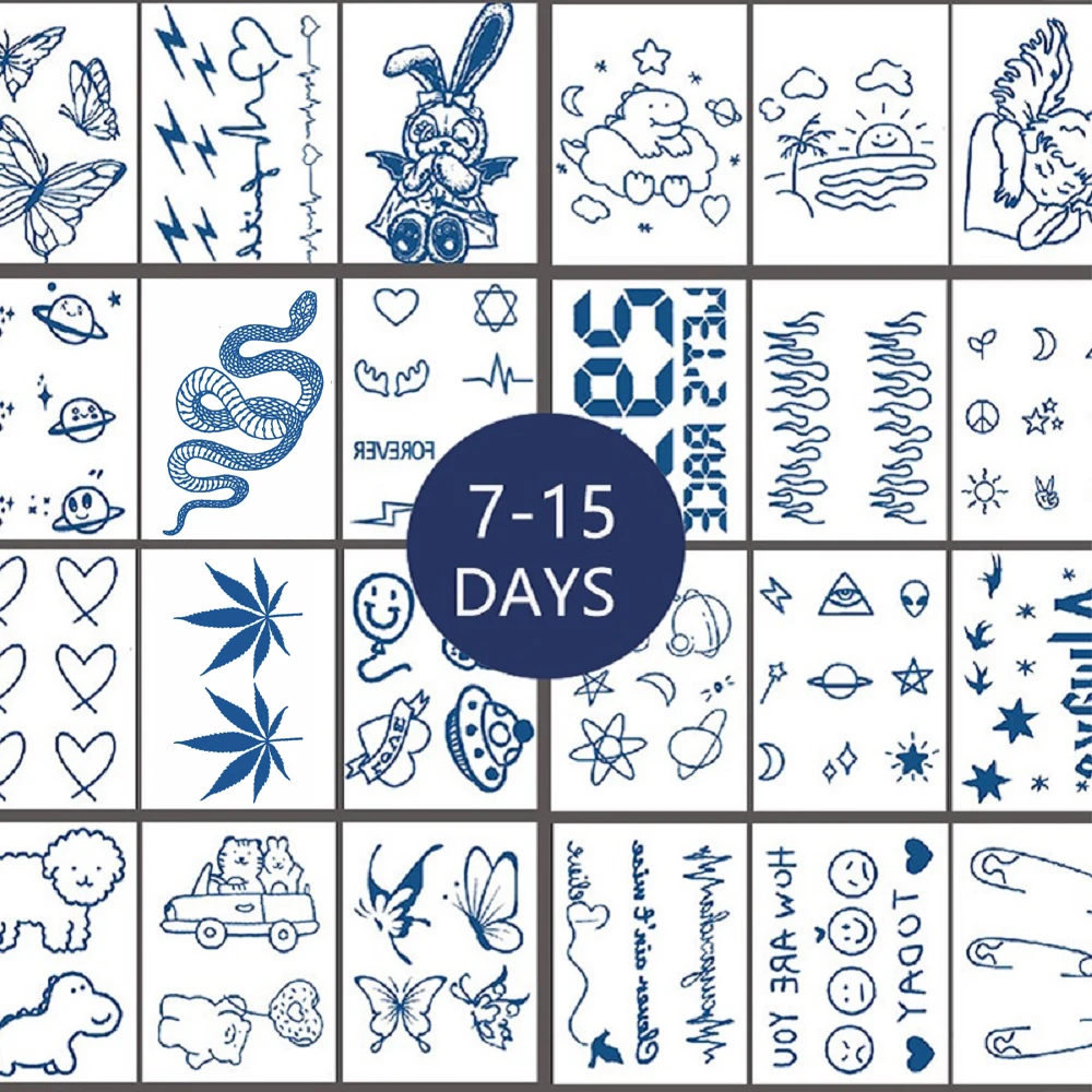 Водонепроницаемый наклейки для временных татуировок сок прочного женщин детей