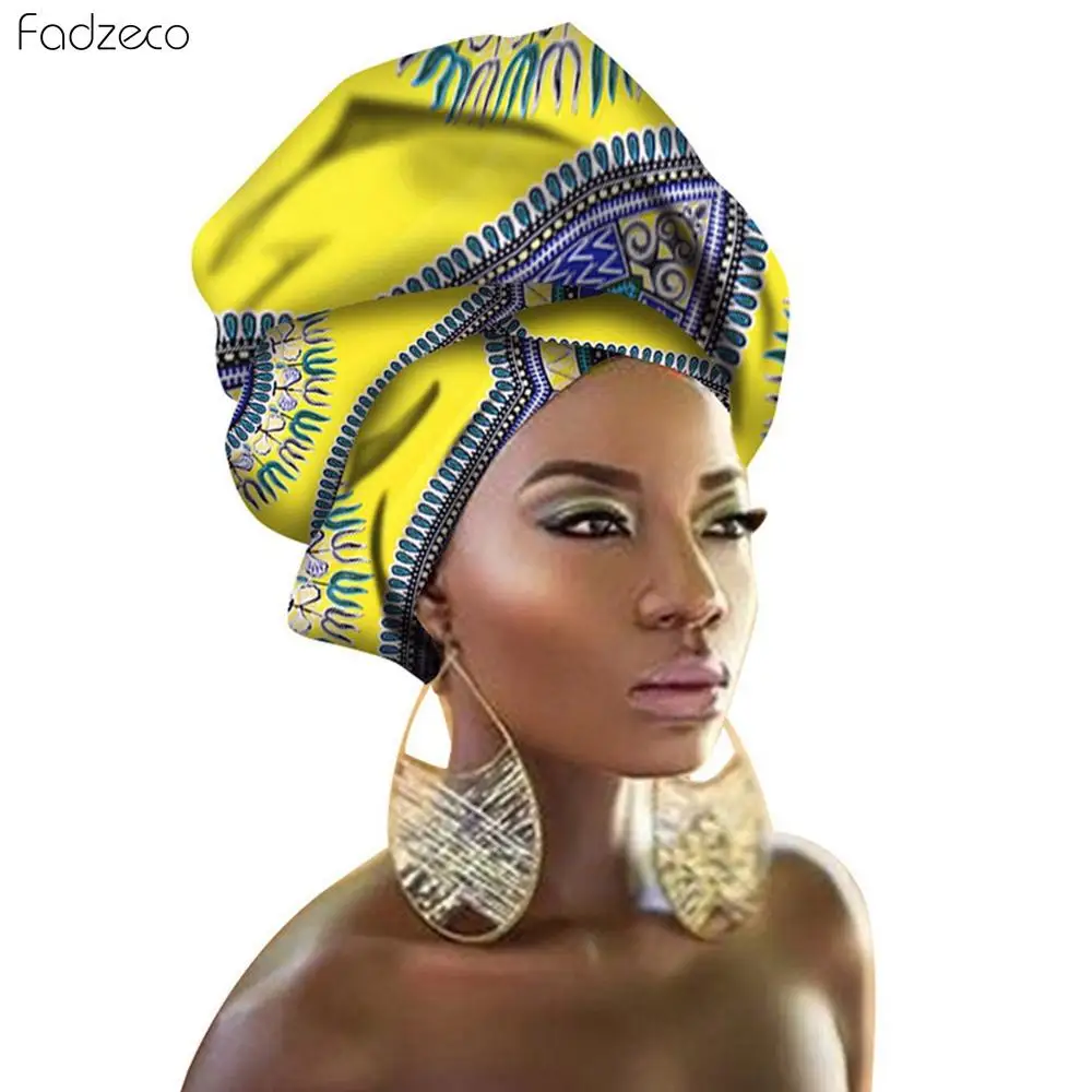 Fadzeco Dashiki Женская африканская повязка на голову традиционная Мода с принтом воска