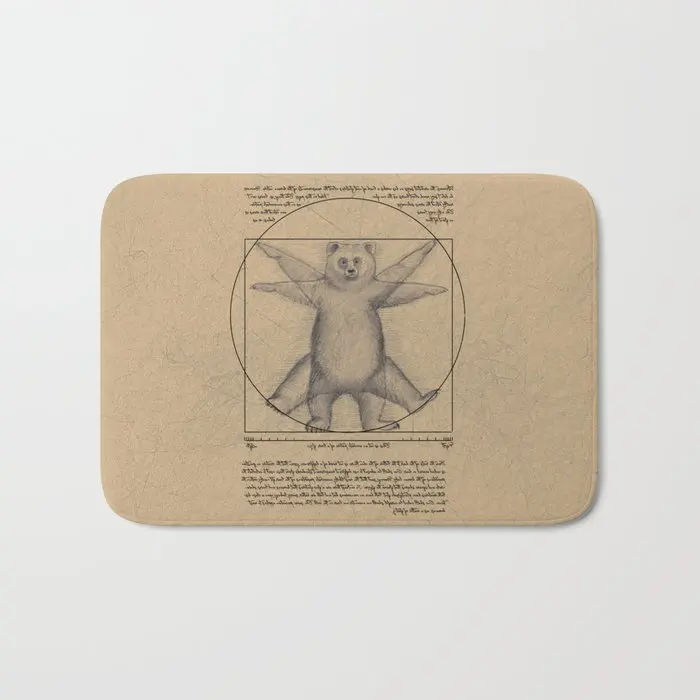 Животное Коричневый медведь коврик для ванной Противоскользящий Домашний входа