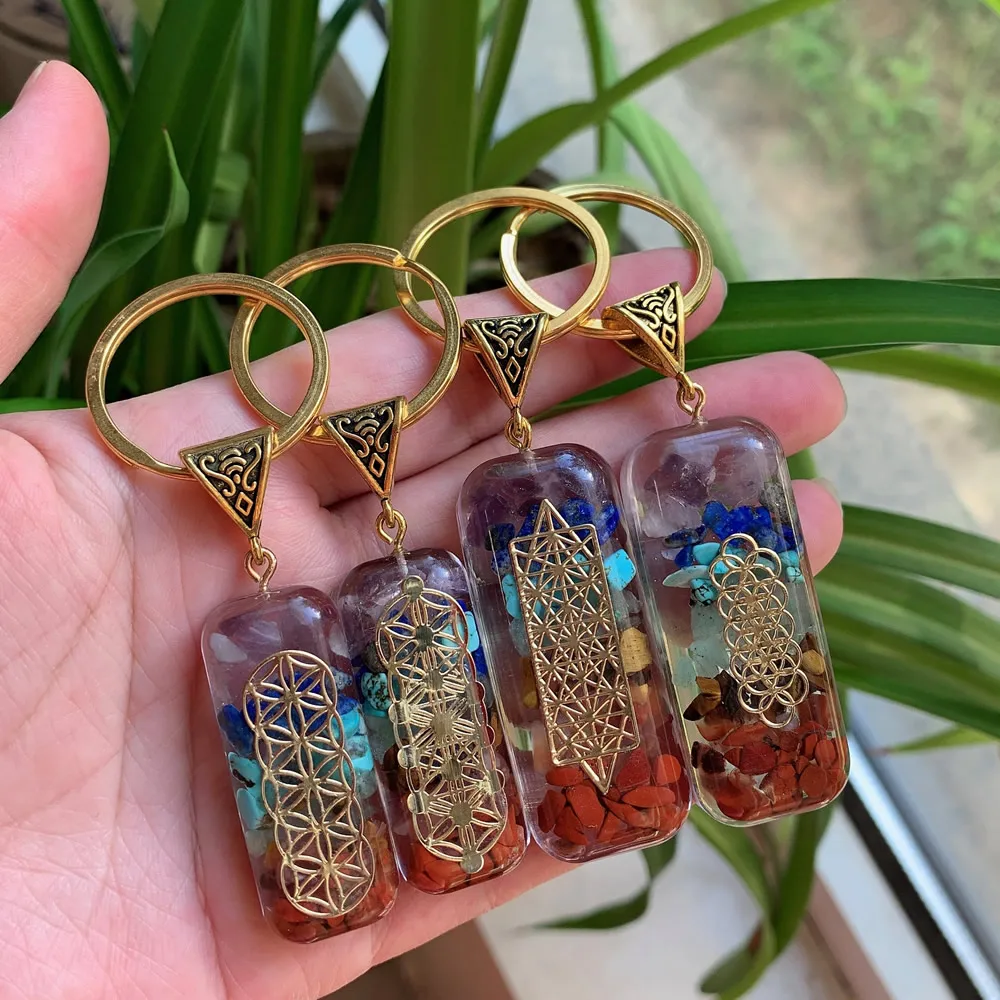 7 Чакр ОРГОН маятник брелок энергии оргонит хрустальный камень исцеляющий амулет