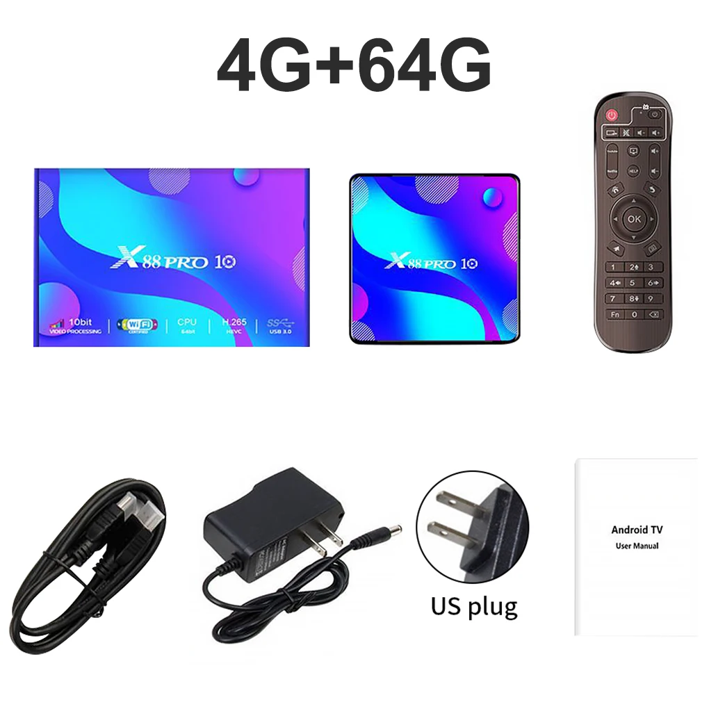 Transpeed для Android 10 ТВ приставка Wifi Bluetooth 4 0 32G 64G 128G 4k 3D приемник медиаплеер HDR высокое