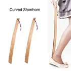 Подъемник обуви износостойкий длительный срок службы деревянный изогнутый вспомогательный обувной рожок для инвалидов с длинной ручкой подъемник обувной рожок скольжения