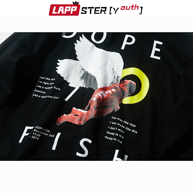 LAPPSTER Wing мужские толстовки с капюшоном 2020 черная толстовка осенняя одежда мужская