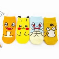 takara tomy pokemon 4 pairs of cute anime characters pikachu childrens socks cosplay props accessories socks cute socks