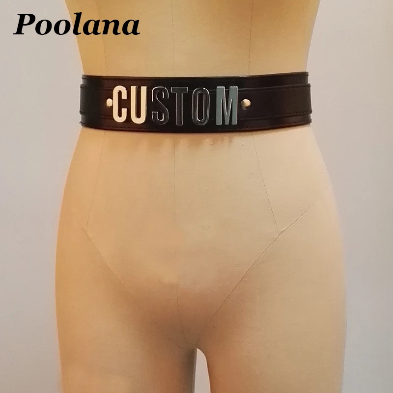 Ремень с надписью в стиле панк и готика кожаный на заказ | Аксессуары для одежды