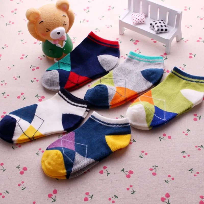5 пар/лот Сезон весна лето Новое хлопковое детское нижнее белье носки для детей от