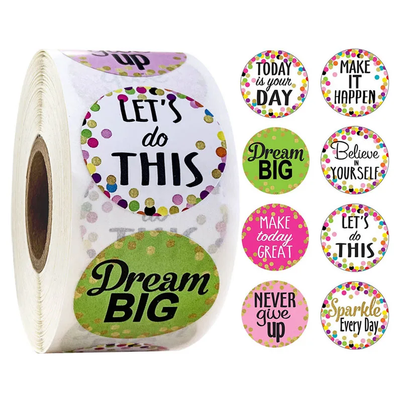 

500pcs/roll Encouragement Stickers Reward Stickers For Kids Motivational Stickers With Toys For Students Teachers Scrapbooking