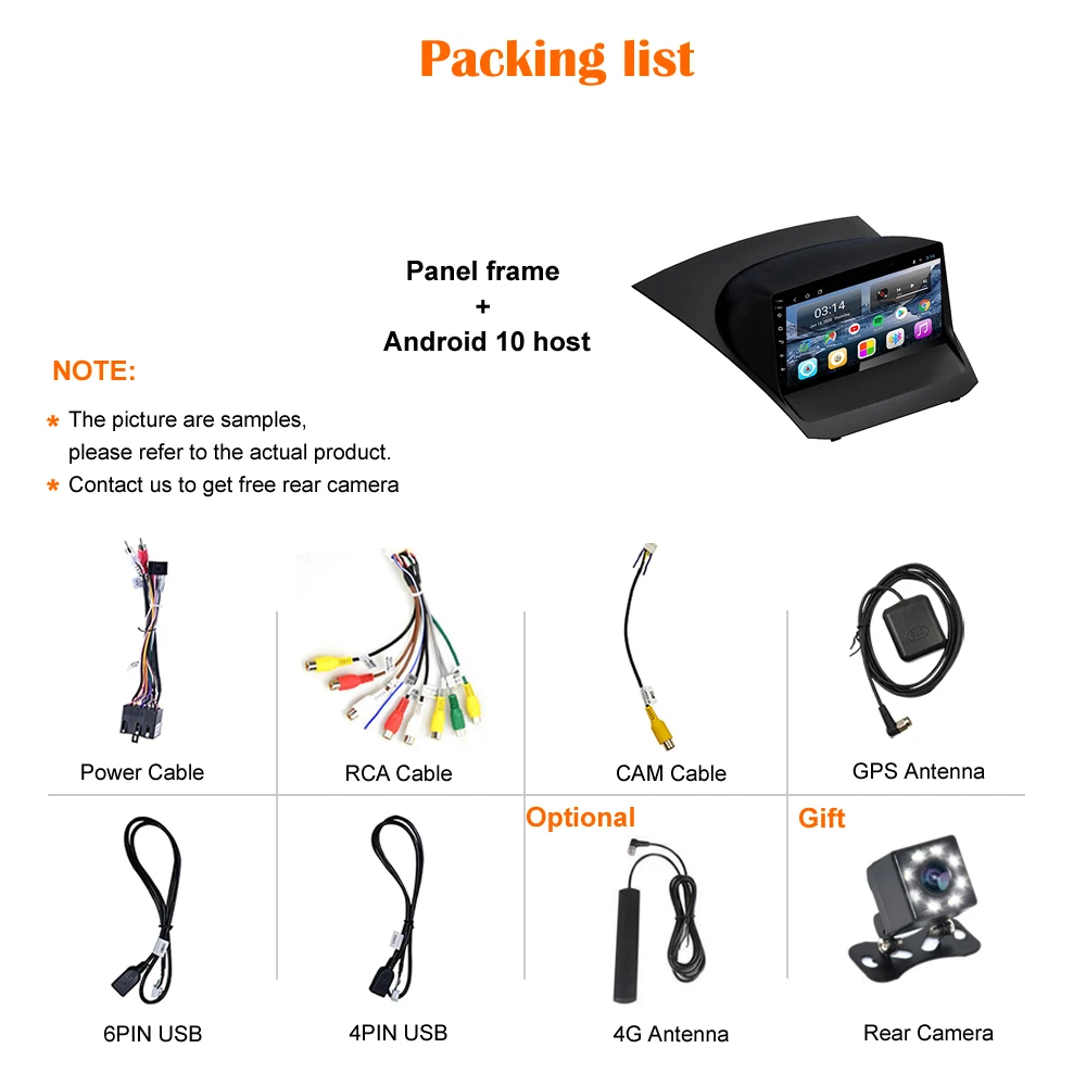 Автомобильное радио мультимедиа 9 дюймов Dsp Android 10 для Ford Fiesta 2012-2017 GPS-навигация