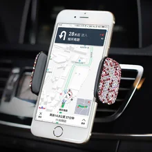 Car Phone Holder Air Vent Mount Stand Pink Car Accessories Universal Car Bling Accessories Interior for Woman Girl Wholesale
