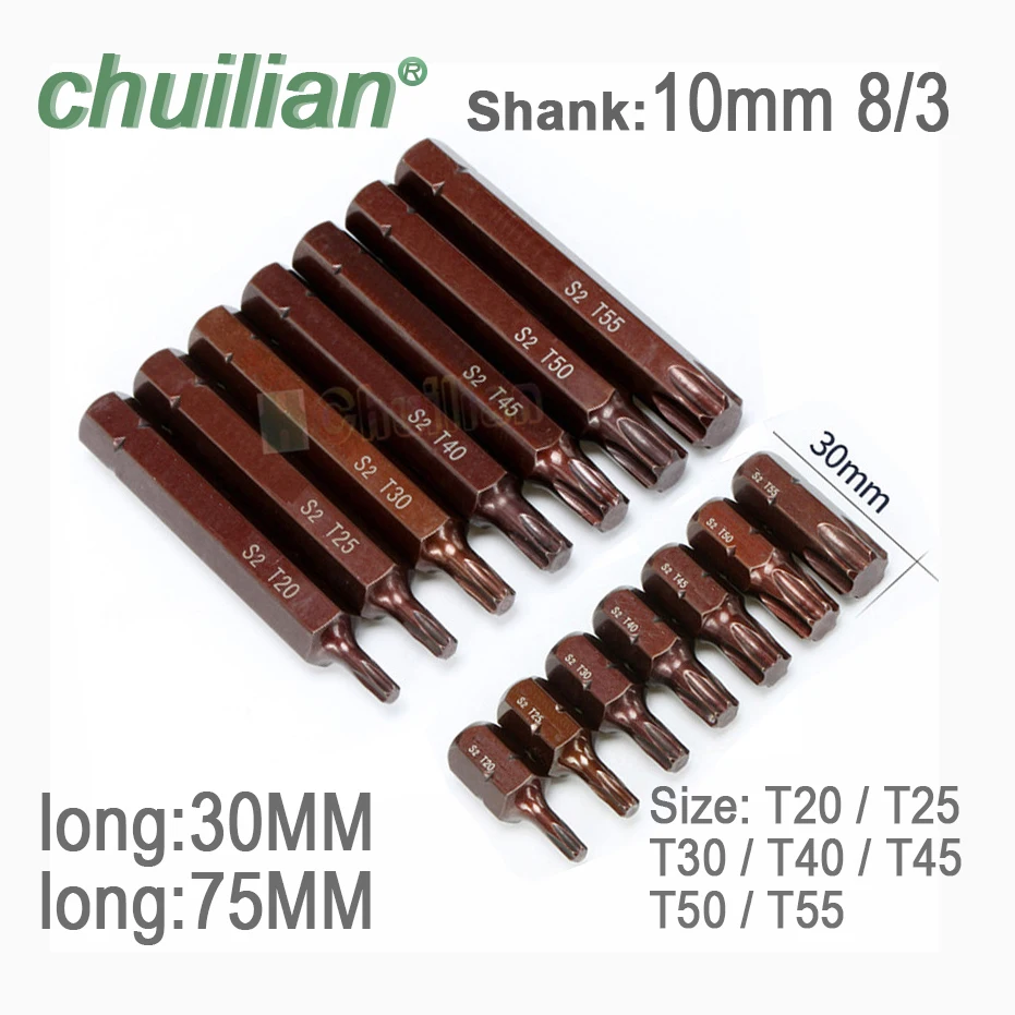 10 мм 8/3 хвостовик отвертка шлицевая бит Набор торцевых ключей набор адаптеров для