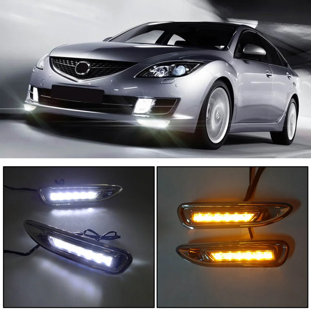 CAPQX 1 пара для Mazda 6 Mazda6 GH 2010 2011 2012 2013 спереди светодиод дневного света