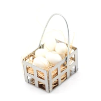 16 112 dollhouse egg basket dolls house kitchen food miniature white eggs furniture decor diy baby toys