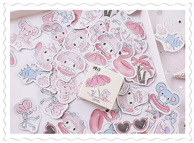

45pcs/set Cute Students School Diary Decoration Sticker Office Beachside Holiday Stickers (ss-308)