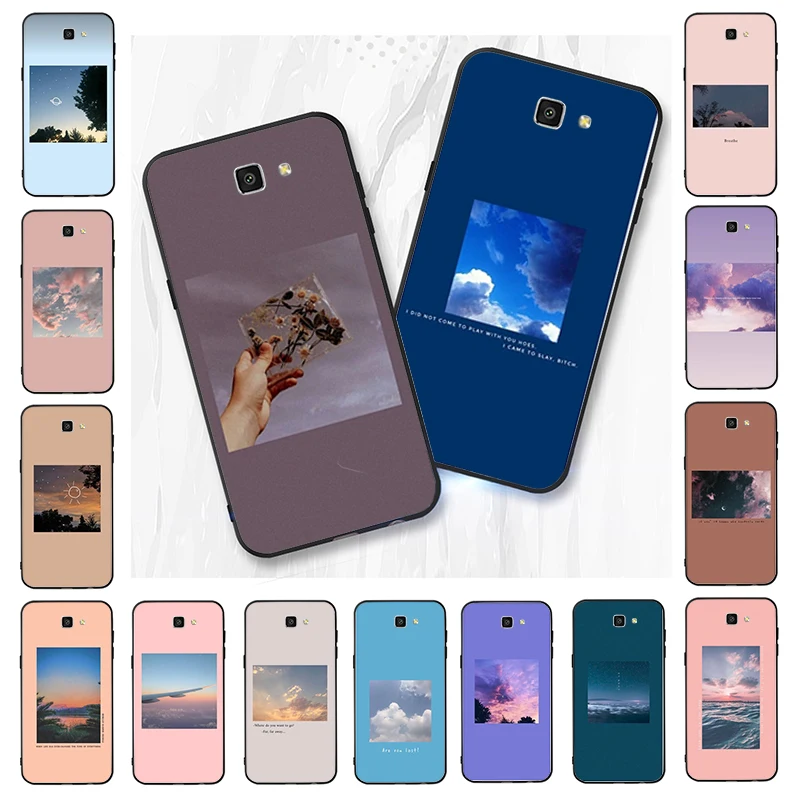 

Great art blooming Flower Sea Sky Phone Case For Samsung Galaxy J7 Pro J7Prime J5 Prime J2 J4 J6 Plus A10 A20 A30 A40 A7 A30S A9